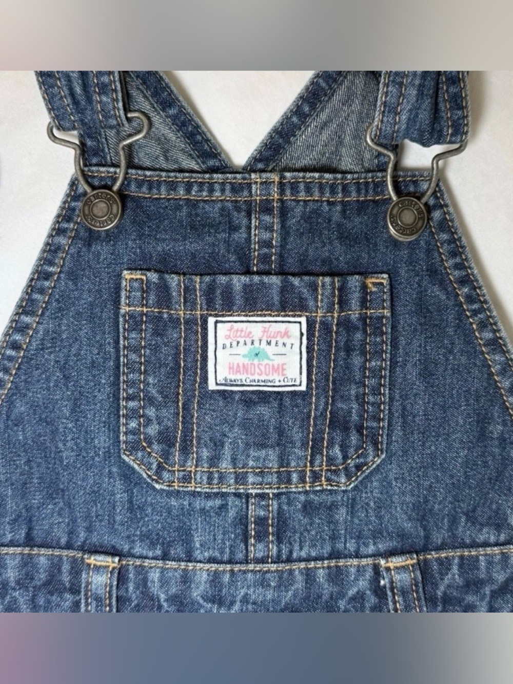 Carter's Boy Overalls Bib Pants US Size 18M
Toddler Blue Denim Jean Snap Up - Picture 5 of 8